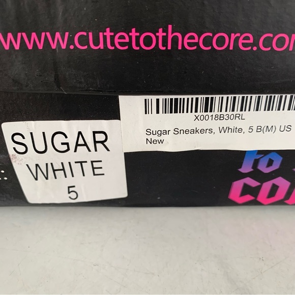 Cute To The Core sugar white platform Lace Up Sneakers Women’s US 5 M - Picture 8 of 8